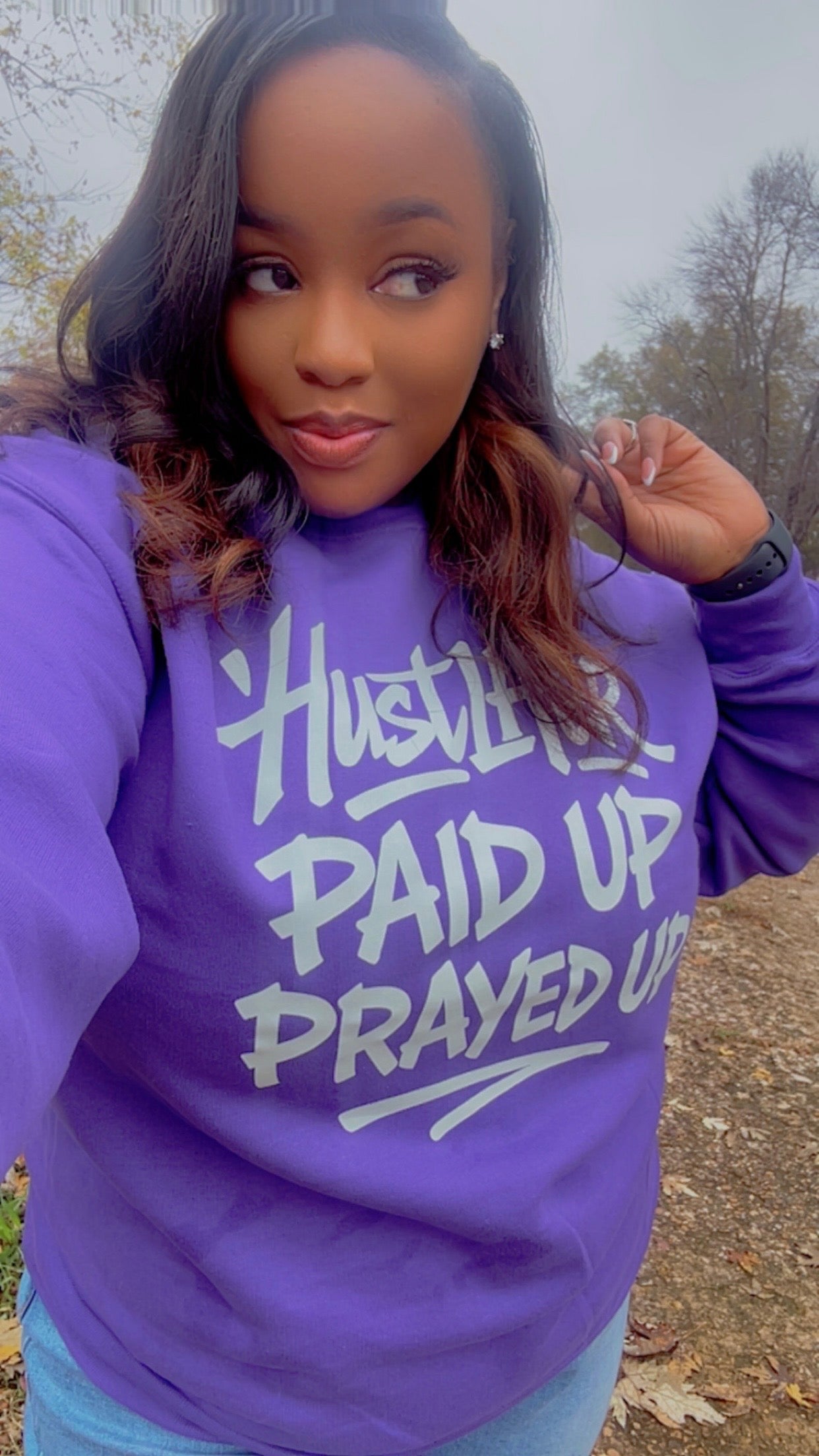HustlHer Paid Up Prayed Up Sweatshirt
